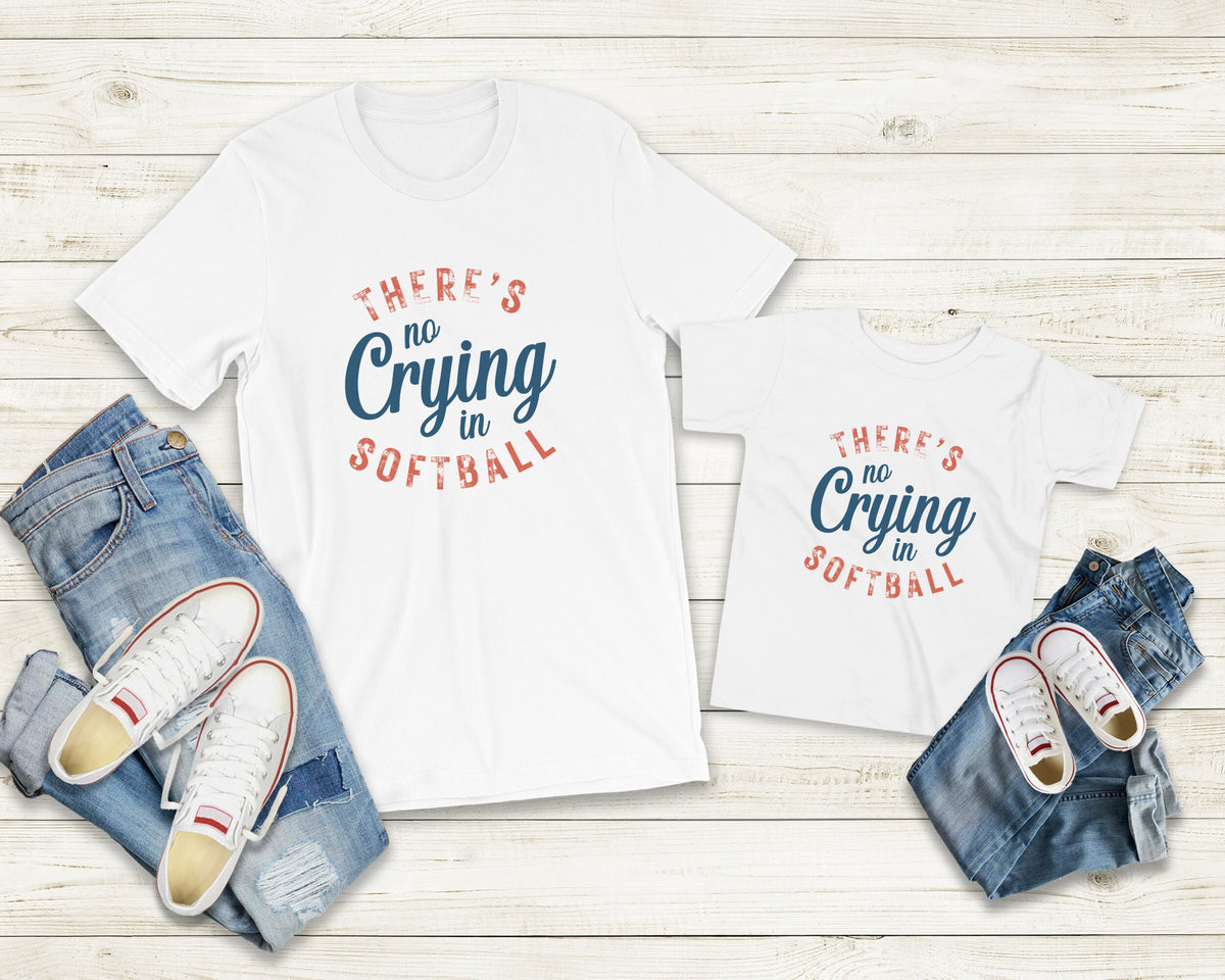 There is No Crying in Softball Sweatshirt, Softball Mom shirt, Funny Softball Shirt, Girls Softball Shirt, Softball Sweatshirt - Gathering Littles