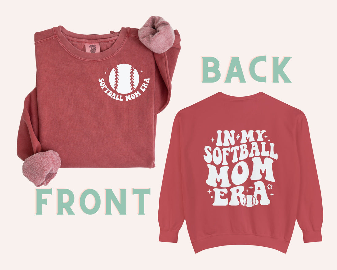 In My Softball Mom Era Sweatshirt, Softball Mom Shirt, Retro Sport Mom, Softball Mama Sweater, Mothers Day Gift, Team Mom Gift - Gathering Littles