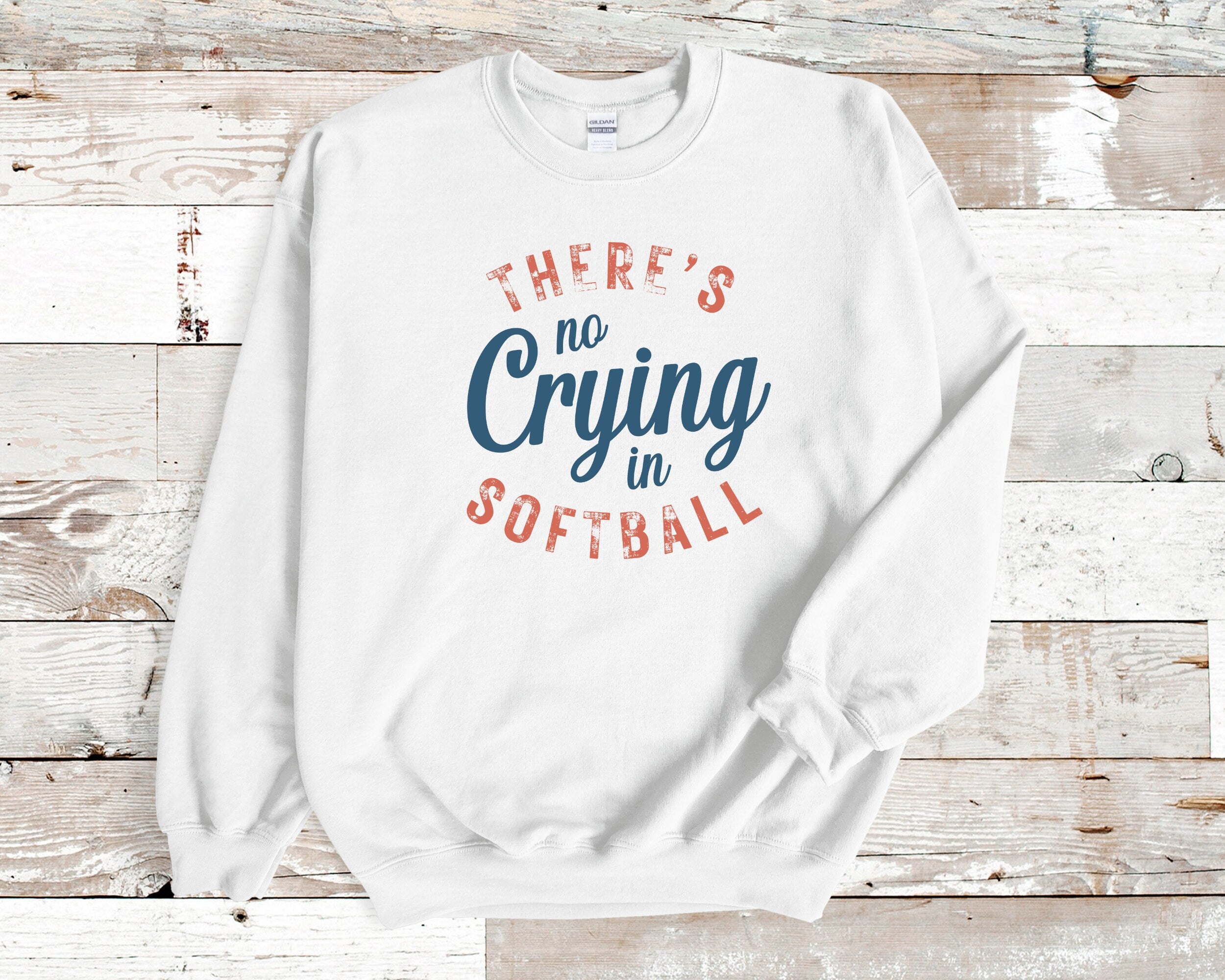There is No Crying in Softball Sweatshirt, Softball Mom shirt, Funny Softball Shirt, Girls Softball Shirt, Softball Sweatshirt - Gathering Littles