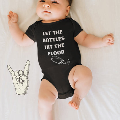 Let the Bottles Hit the Floor Funny Infant Bodysuit Onesie, Funny Infant Clothingproduct_type