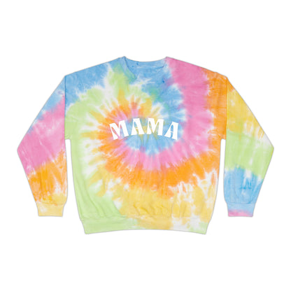 Mama Tie-Dye Sweatshirt, Loose Fit Crew Neck Mama Sweatshirt, Perfect Mother&