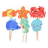 Ocean Animal Cupcake Toppers, Under the Sea Party Cake Flags, Beach Theme Birthday - 24 Pcsproduct_type