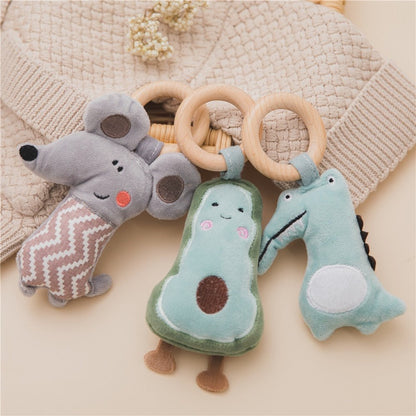 Plush Baby Rattle and Wooden Teetherproduct_type