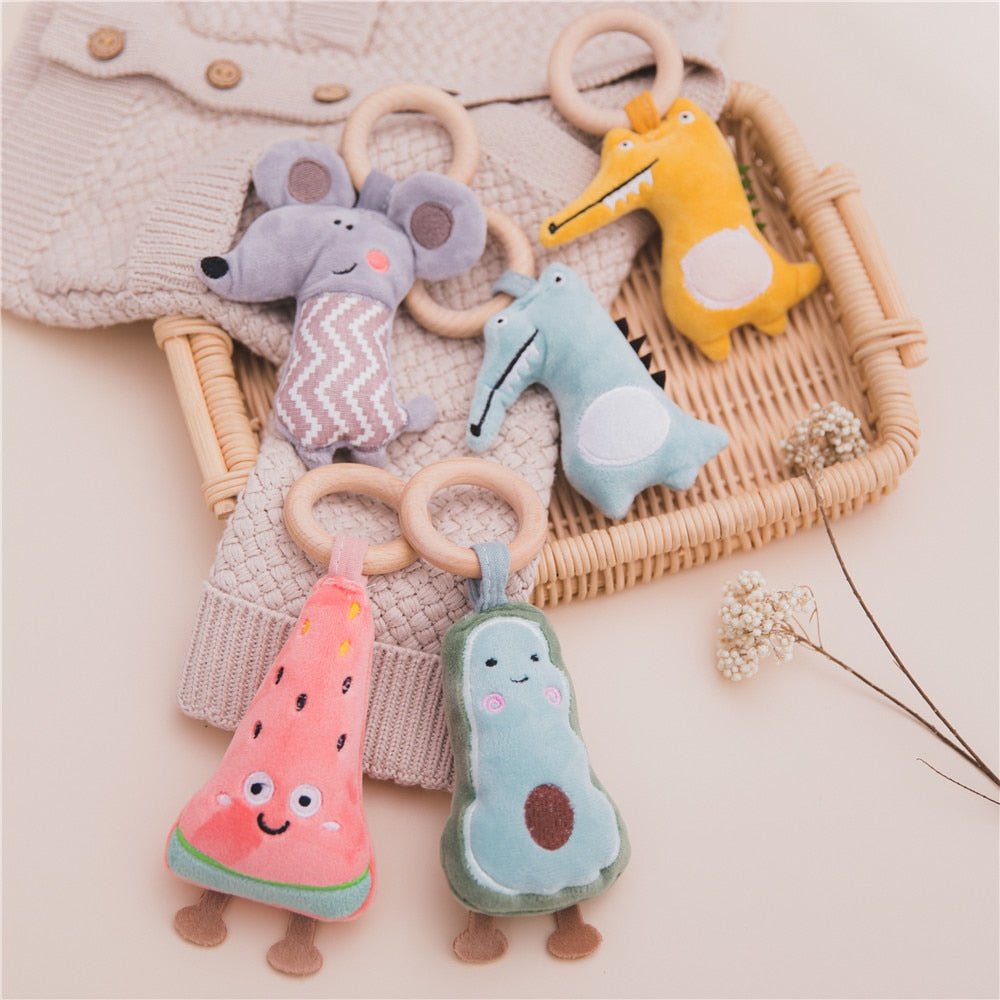 Plush Baby Rattle and Wooden Teetherproduct_type