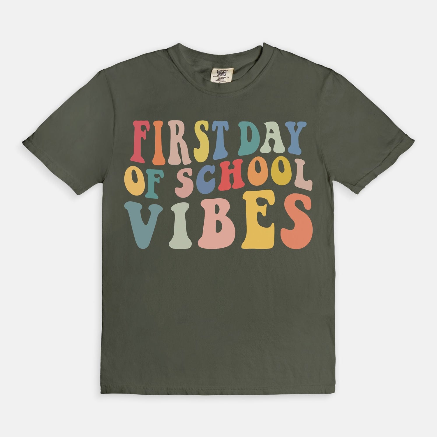 Retro First Day of School Vibes Shirt, Comfort Color Tee, Back to School Giftproduct_type