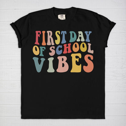 Retro First Day of School Vibes Shirt, Comfort Color Tee, Back to School Giftproduct_type