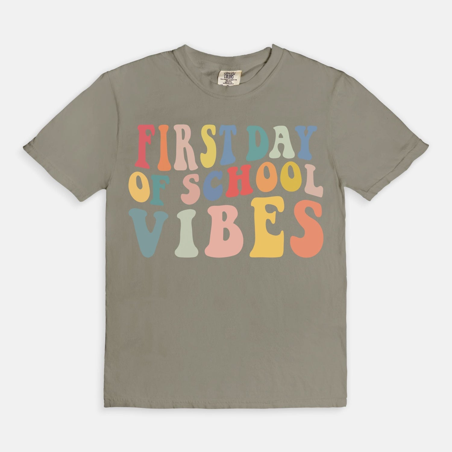 Retro First Day of School Vibes Shirt, Comfort Color Tee, Back to School Giftproduct_type