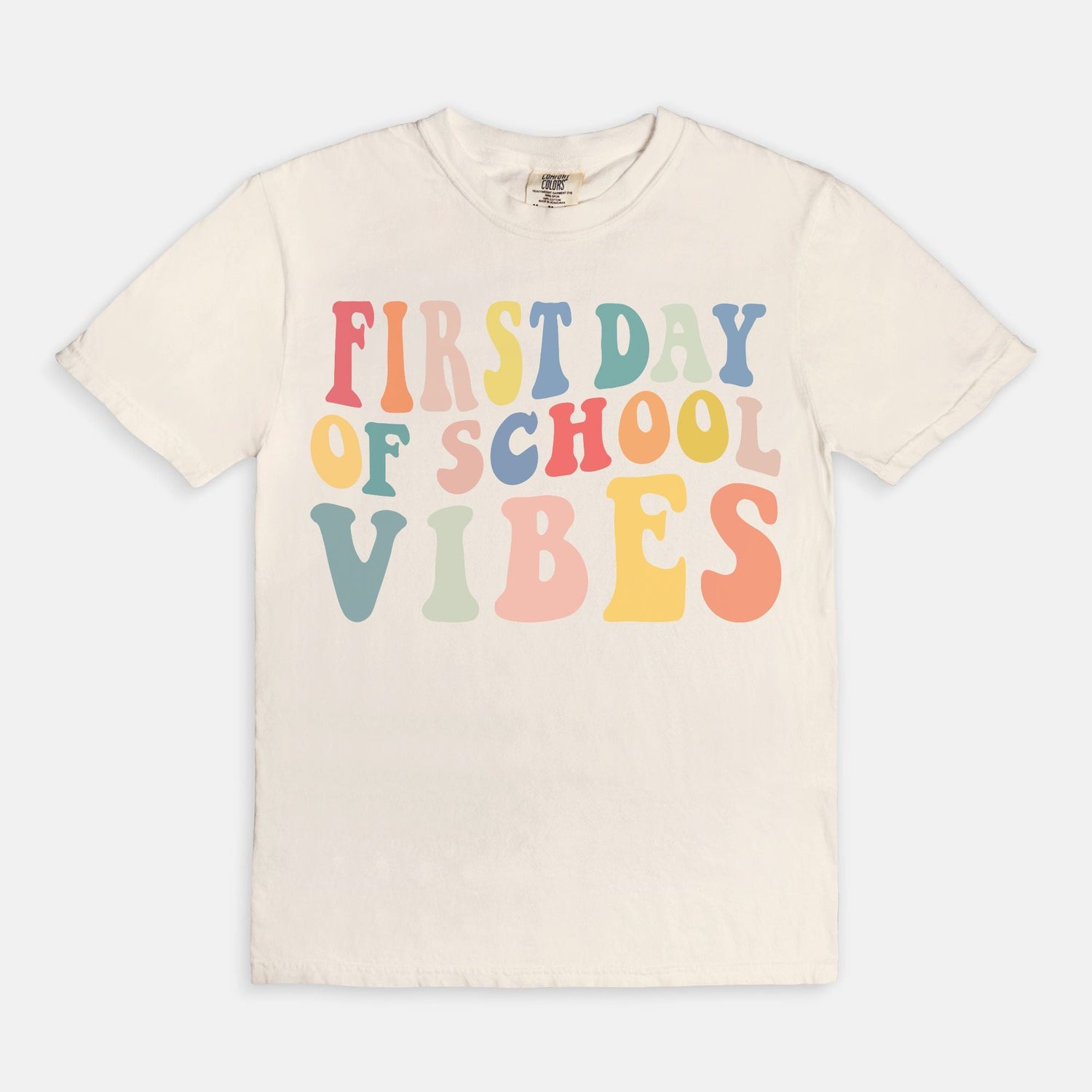 Retro First Day of School Vibes Shirt, Comfort Color Tee, Back to School Giftproduct_type