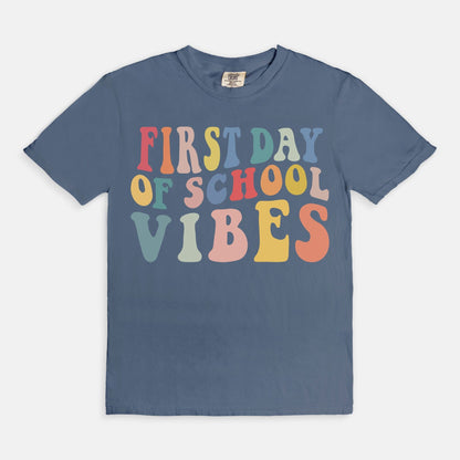 Retro First Day of School Vibes Shirt, Comfort Color Tee, Back to School Giftproduct_type