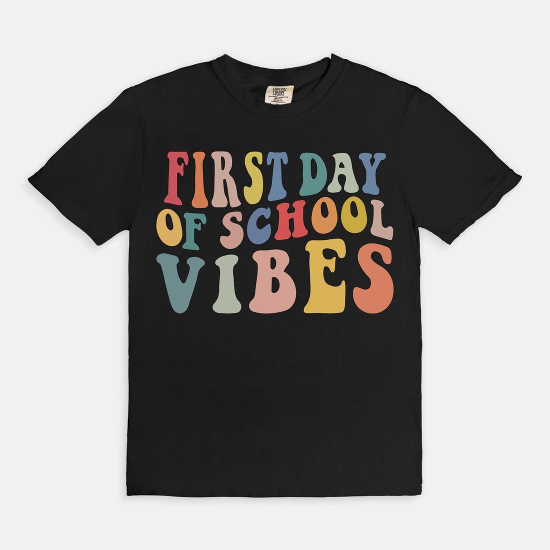 Retro First Day of School Vibes Shirt, Comfort Color Tee, Back to School Giftproduct_type