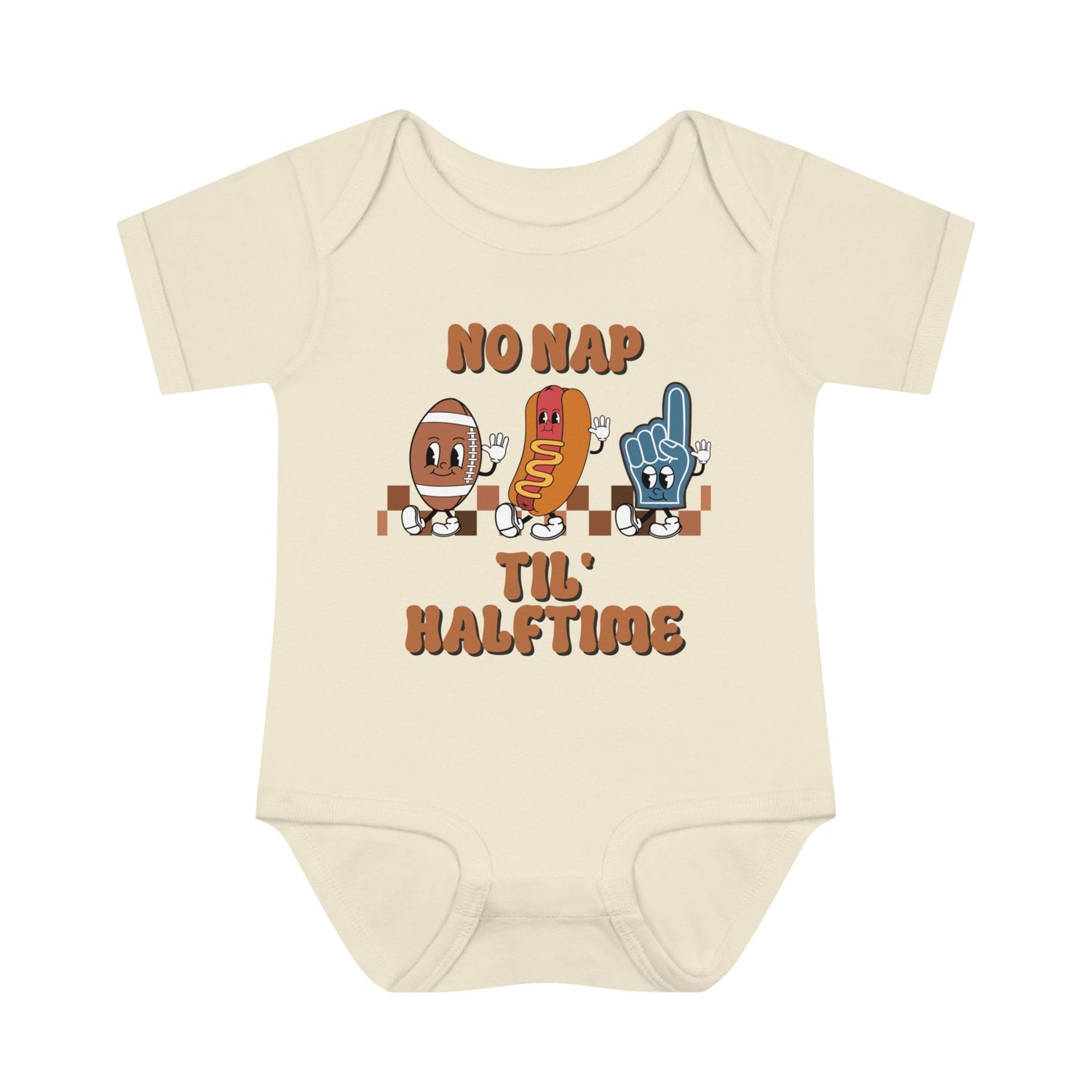 Retro Football Baby Outfit, Fall Baby Bodysuit, No Nap Til Halftime Football Baby Bodysuitproduct_type