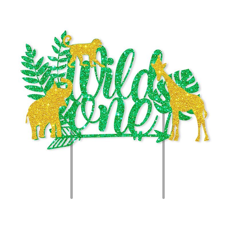 Safari Birthday Cake Toppers - Jungle Party Cake Toppers, Wild One Cake Toppersproduct_type