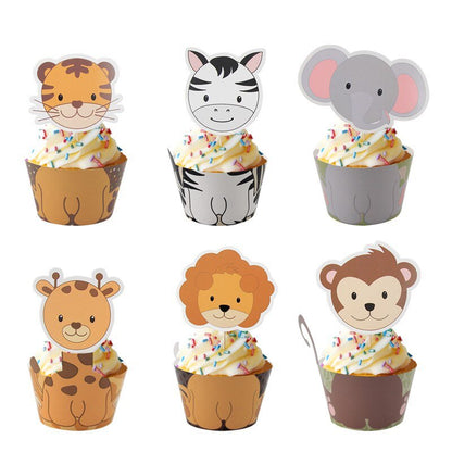 Safari Birthday Cake Toppers - Jungle Party Cake Toppers, Wild One Cake Toppersproduct_type