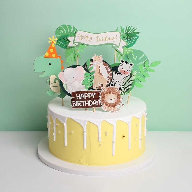 Safari Birthday Cake Toppers - Jungle Party Cake Toppers, Wild One Cake Toppersproduct_type