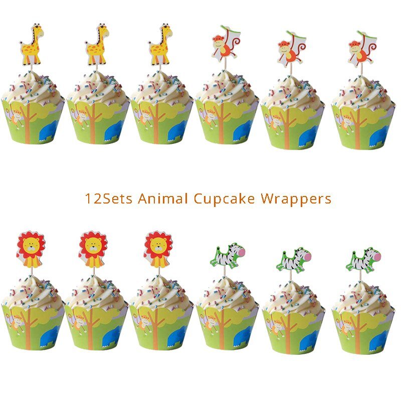 Safari Birthday Cake Toppers - Jungle Party Cake Toppers, Wild One Cake Toppersproduct_type