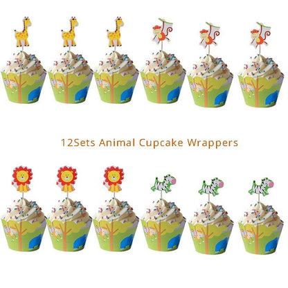 Safari Birthday Cake Toppers - Jungle Party Cake Toppers, Wild One Cake Toppersproduct_type