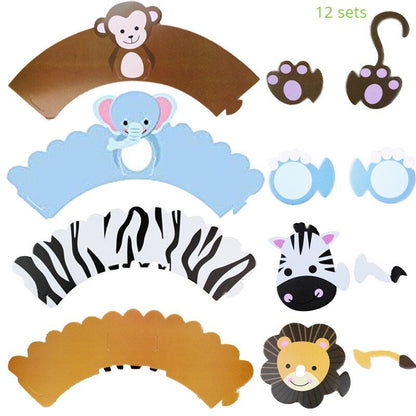 Safari Birthday Cake Toppers - Jungle Party Cake Toppers, Wild One Cake Toppersproduct_type