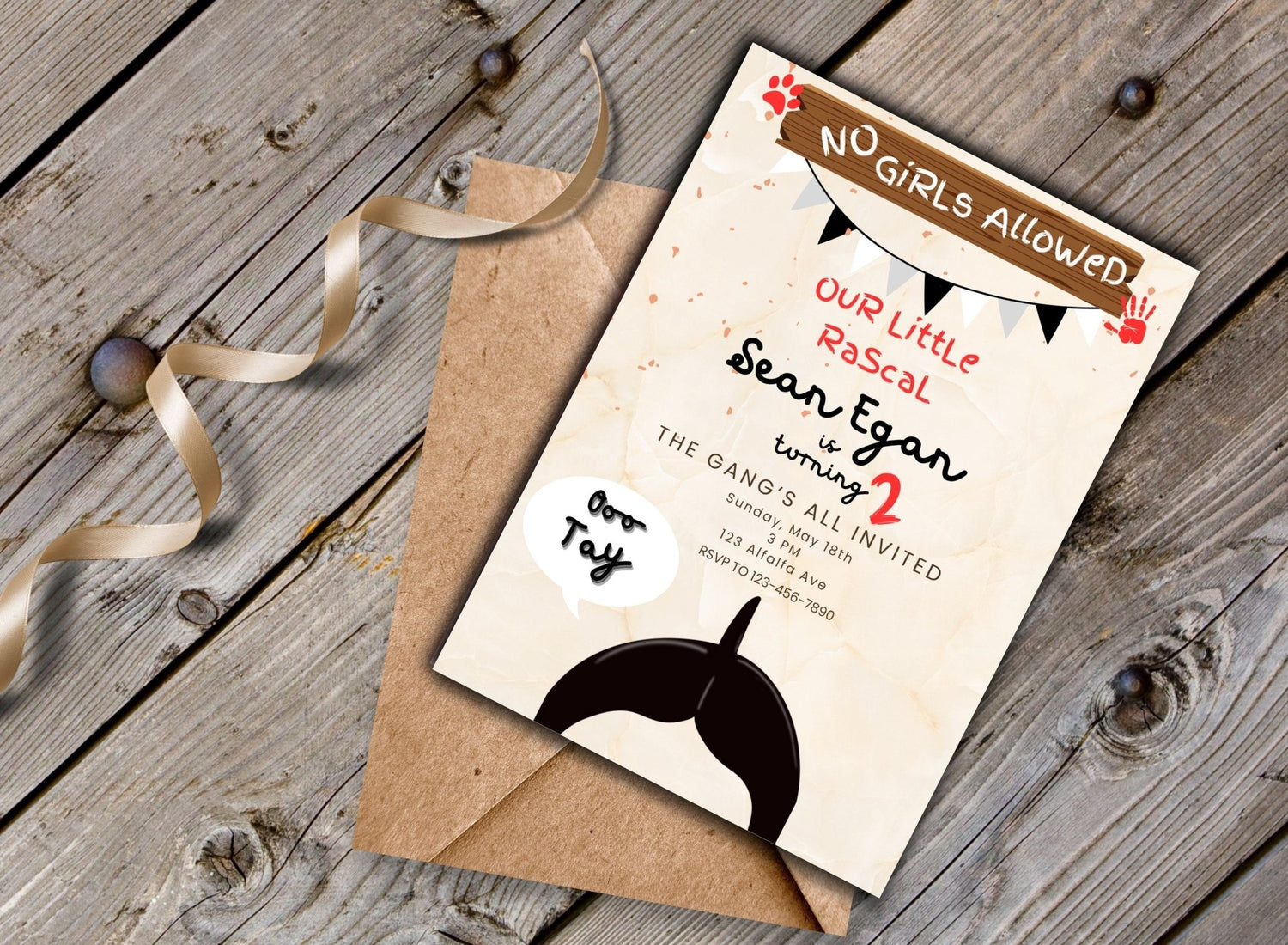 The Little Rascals Birthday Invitation, Little Rascals Children&