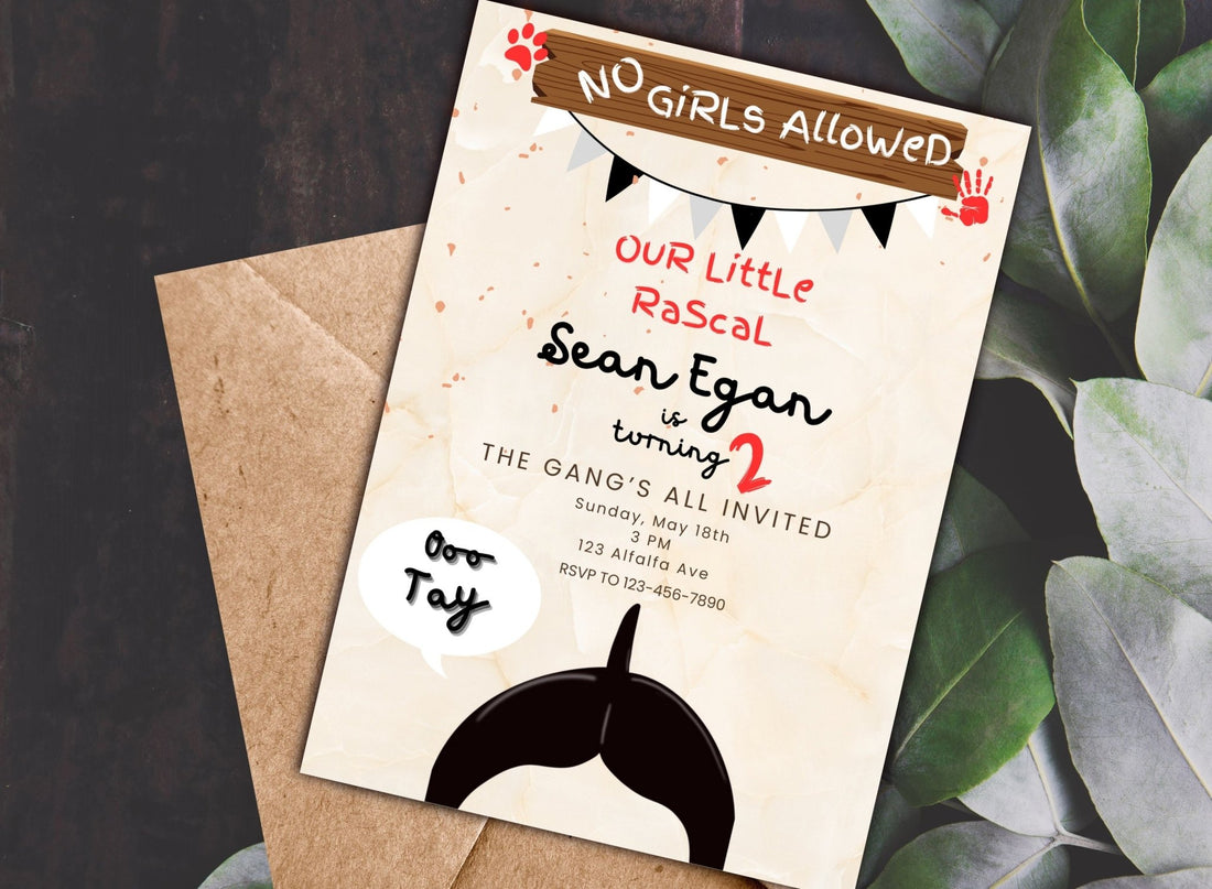 The Little Rascals Birthday Invitation, Little Rascals Children's Birt ...