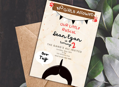 The Little Rascals Birthday Invitation, Little Rascals Children's Birt ...