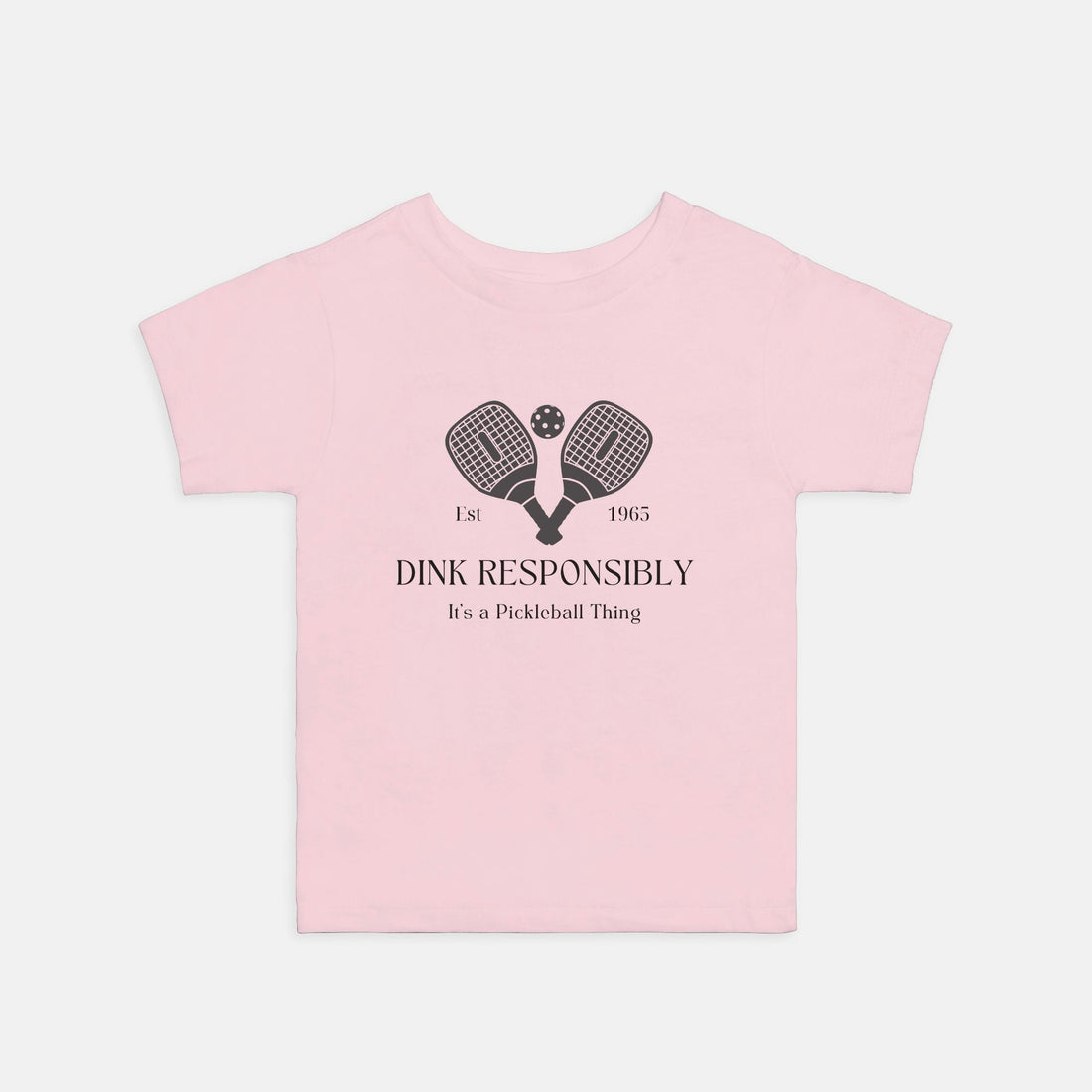 Toddler Pickleball Tee, &quot;Dink Responsibly&quot; Funny Pickleball Tee for Kidsproduct_type