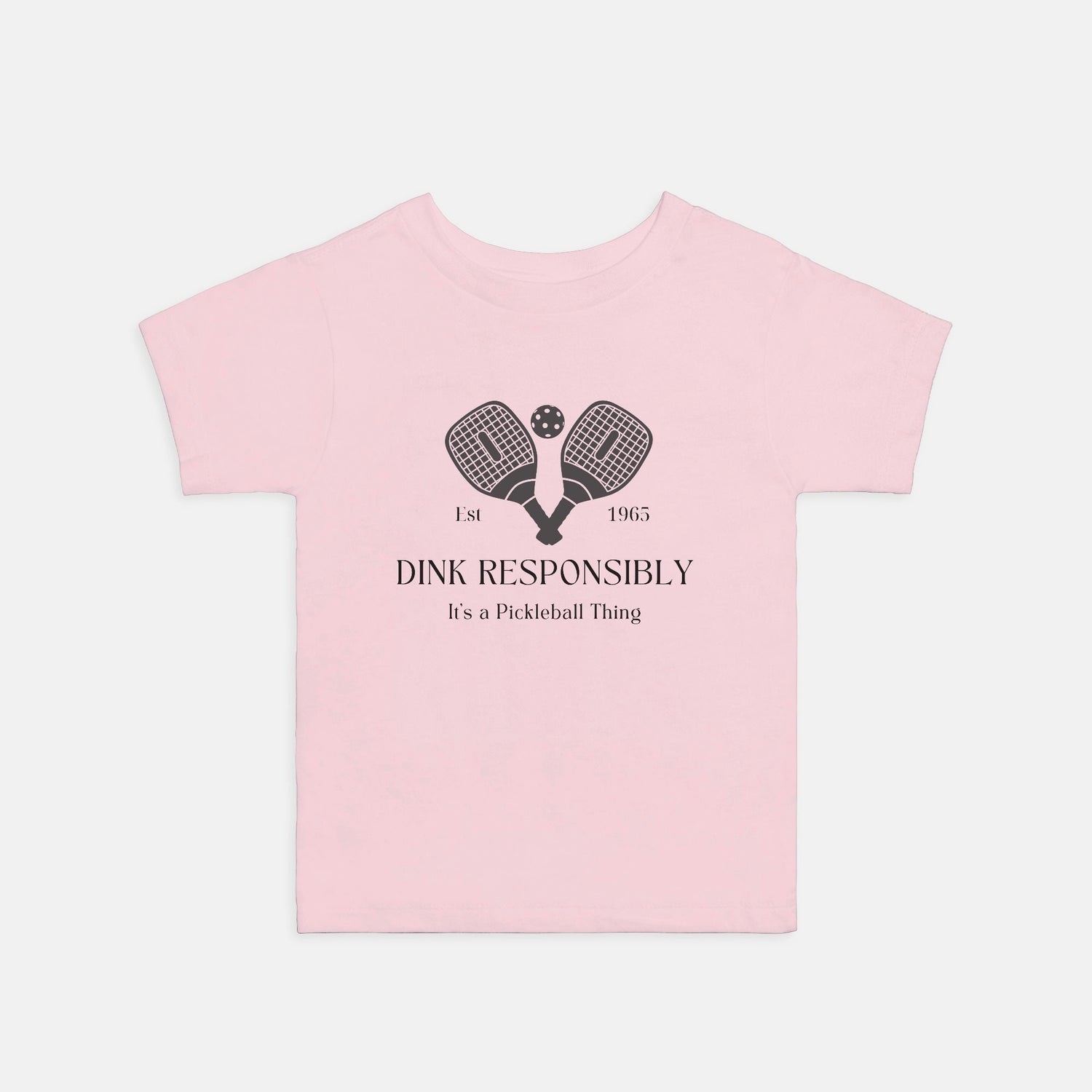 Toddler Pickleball Tee, &quot;Dink Responsibly&quot; Funny Pickleball Tee for Kidsproduct_type