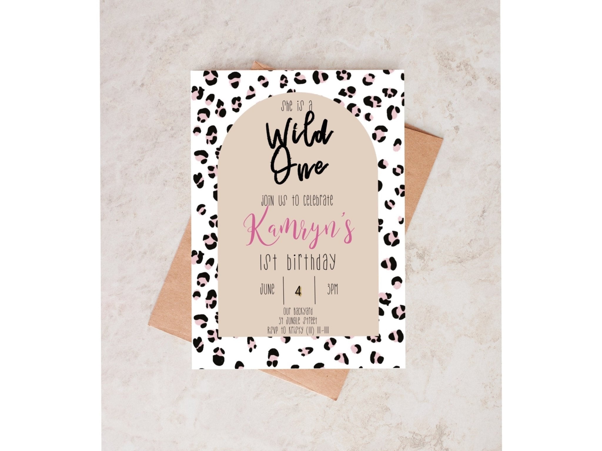 Wild One! First Birthday Invitation Template | Birthday Invitation Template Editable | Animal themeproduct_type