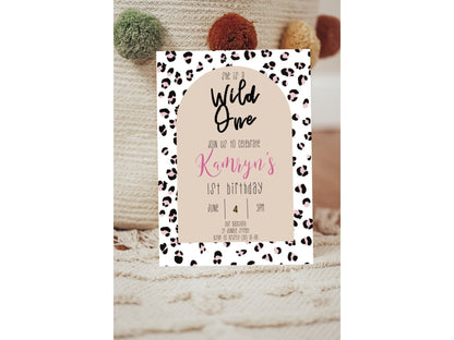 Wild One! First Birthday Invitation Template | Birthday Invitation Template Editable | Animal themeproduct_type